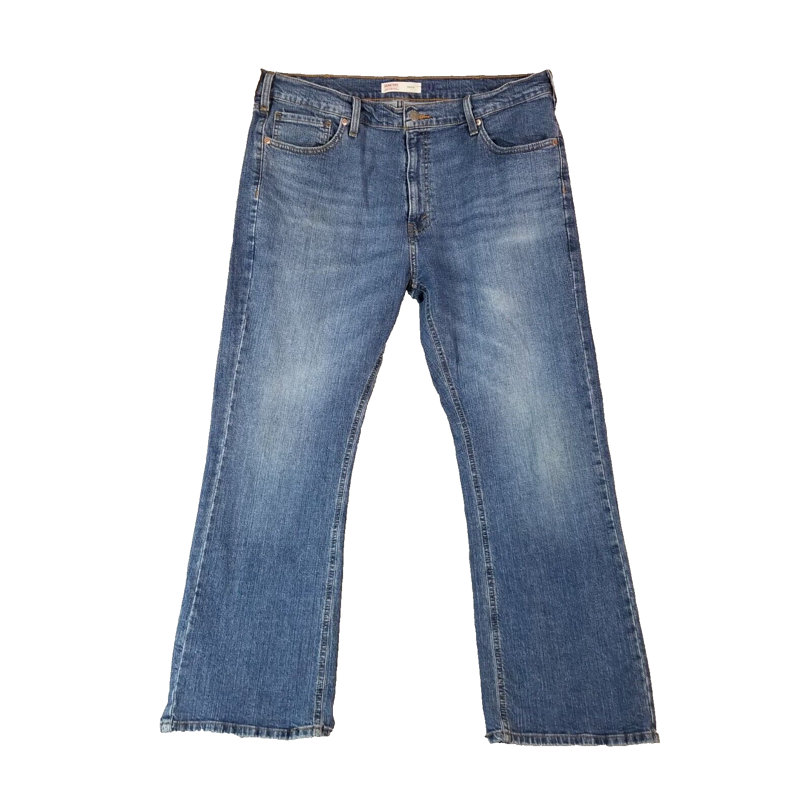 Levi's Signature jeans men's 38x30 Regular fit bootcut blue stretch denim pants