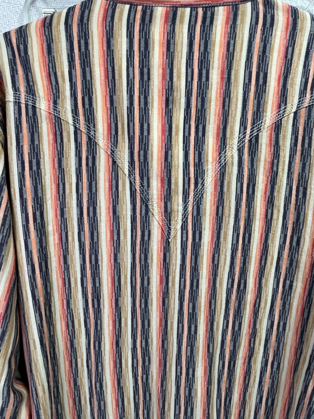 Ryan Michael Men’s Button Up Multi Colored Stripe… - image 7