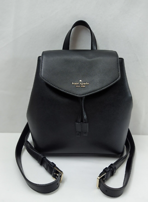 Kate Spade New York Black Crossgrain Leather Flap Closure  display picture 2