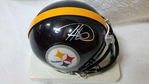 MINI CASCO FIRMADO HINES WARD PITTSBURGH STEELERS CON CERTIFICADO DE AUTENTICIDAD - Imagen 3 de 3