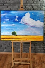 original large oil painting landscape abstract pop art hand painted single Stach