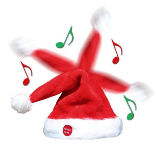 Fabric Art Music Christmas Hat Red Dance Christmas Hat  Christmas - Zdjęcie 1 z 4