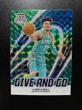 2023-24 Panini Mosaic Basketball #13 LaMelo Ball Give and Go Green Mosaic Prizm