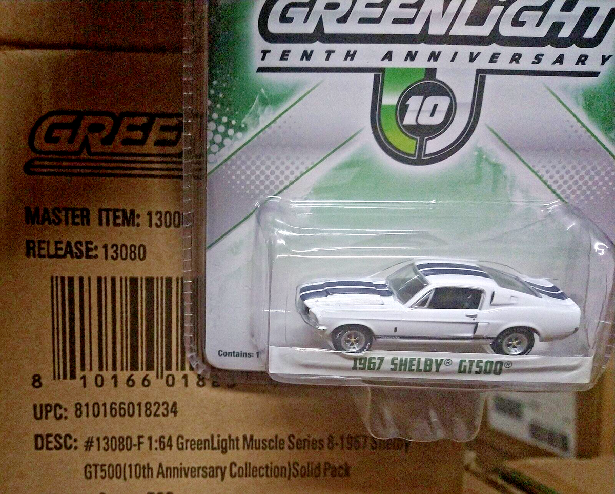 GREENLIGHT 2013 TENTH ANNIVERSARY 1967 SHELBY mustang GT500 | eBay