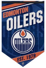 EDMONTON OILERS NHL Hockey Team Premium Felt Commemorative 17x26 WALL BANNER
