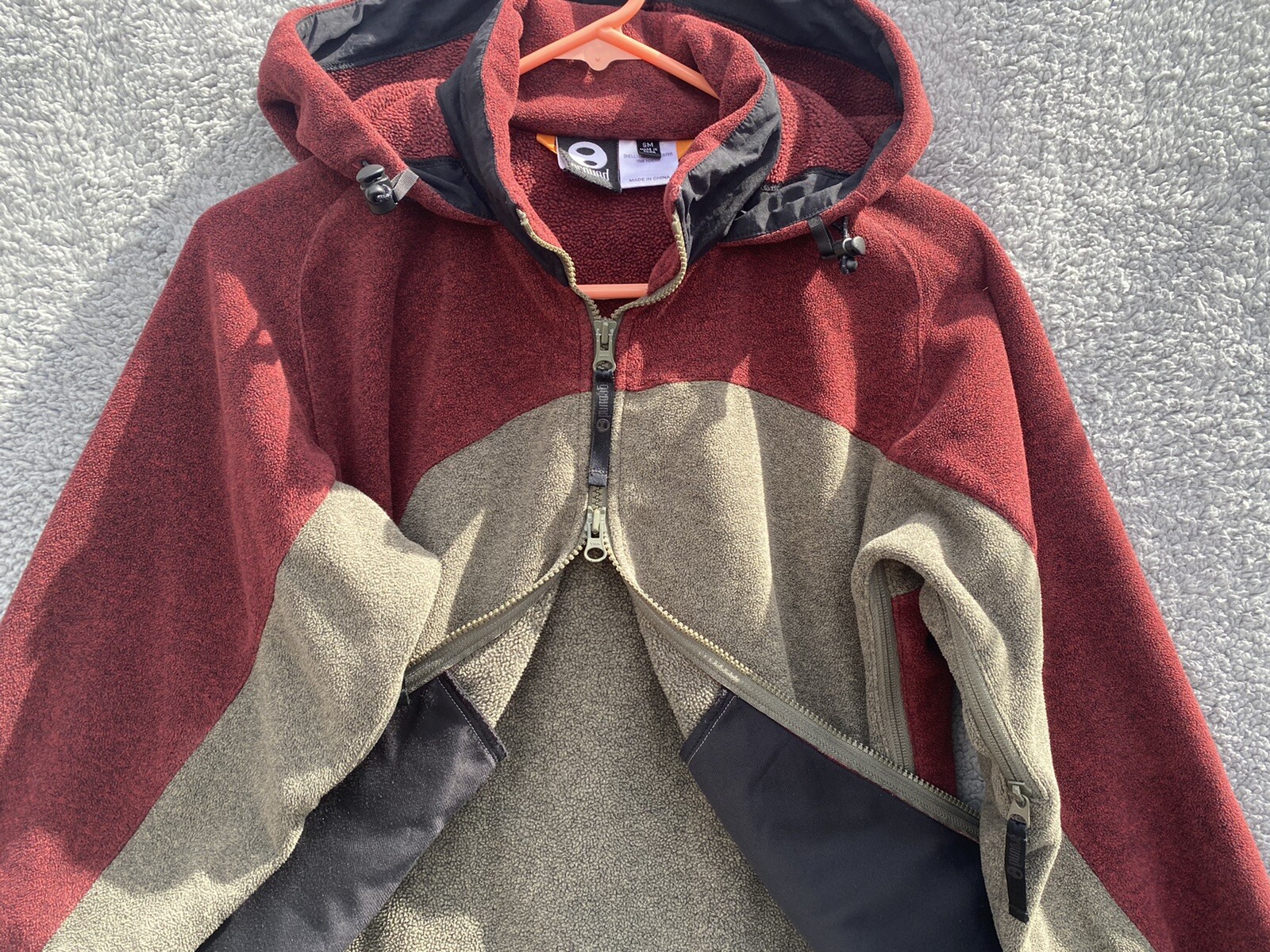 Woman’s Ground Zero  Jacket S Gray/ Rust Fleece w… - image 2