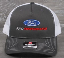 Ford Performance Logo Embroidered on a Richardson 112 fp Trucker Snapback Hat