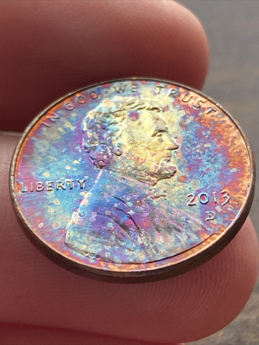 2013 D Lincoln Shield Cent Penny Actual Coin Striking Unique Blue