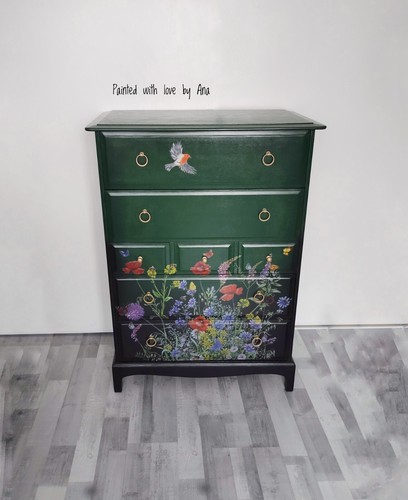 Tallboy Stag Minstrel Chest of Drawers PAINTED TO ORDER - Picture 8 of 9