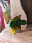 Beautiful Vintage Art Glass Fish Figure Figurine Oil Lamp Murano Style