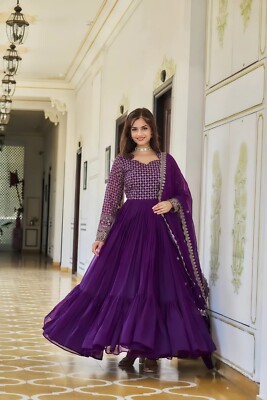 green emerald velvet dress Snow White Embellished Anarkali Gown – Roopkala