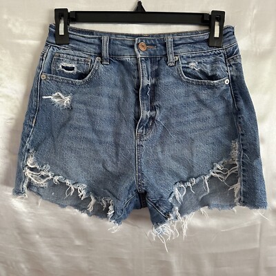 American Eagle Womens Size Mom Jean Shorts Distressed