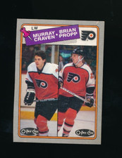 1988-89 O-Pee-Chee Box Bottoms #J Murray Craven Brian Propp hand cut BD to GVG