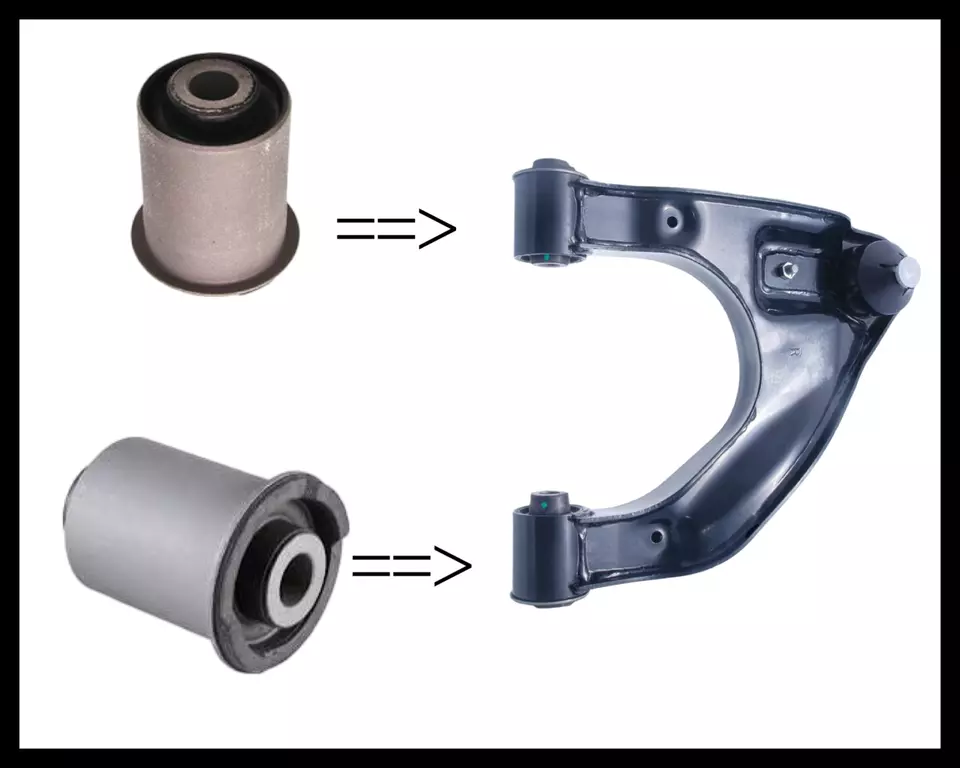 JUEGO DE 4 BUJES BRAZO DE CONTROL SUPERIOR TRASERO PARA NISSAN PATHFINDER 2005-2013 Foto 2 de 2