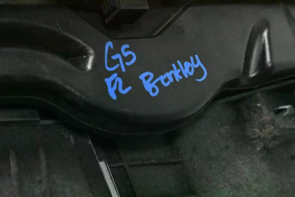 06-12 Bentley Continental Flying Spur Front Left Side B Pillar Trim Black OEM