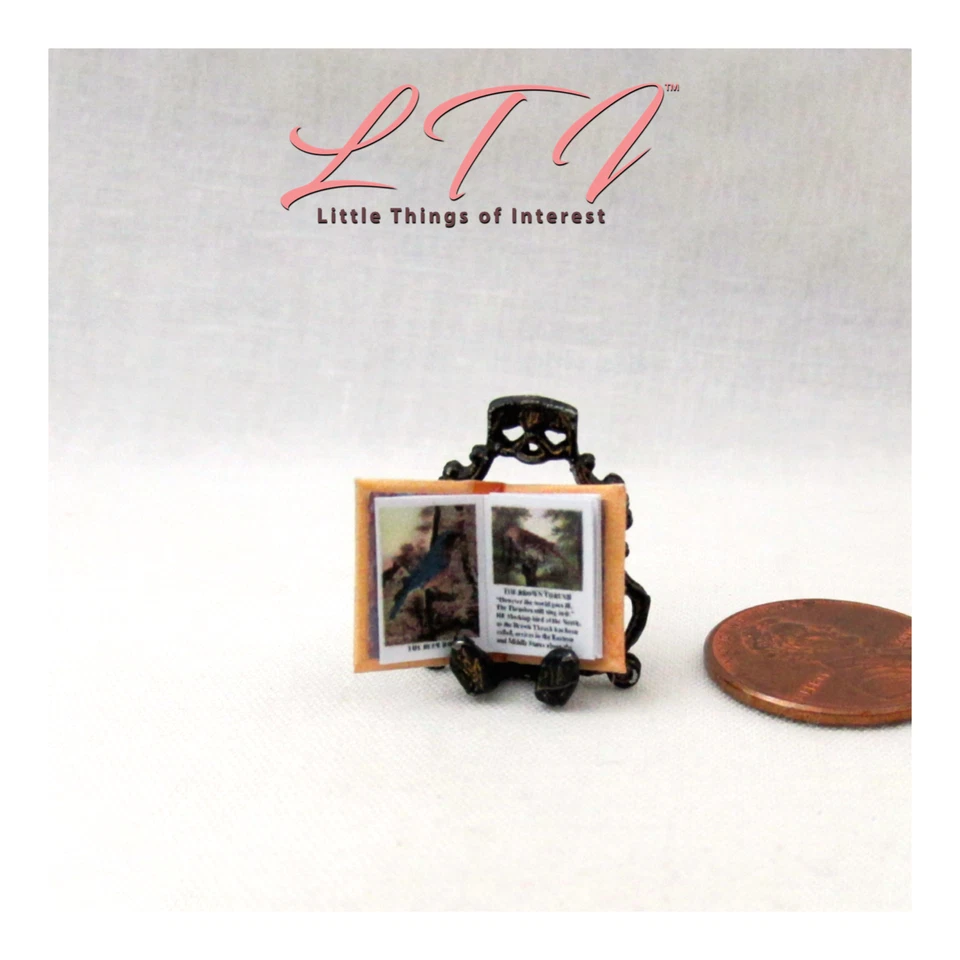 1:24 Scale BIRDS ILLUSTRATED Miniature Book Dollhouse Color Illustrated 1/2" - Image 3 of 4