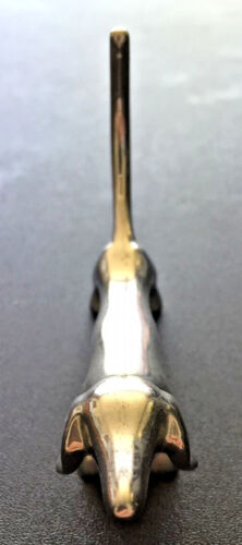 M&S CHROME DACHSHUND Sausage Dog RING HOLDER - VGC - Picture 5 of 5