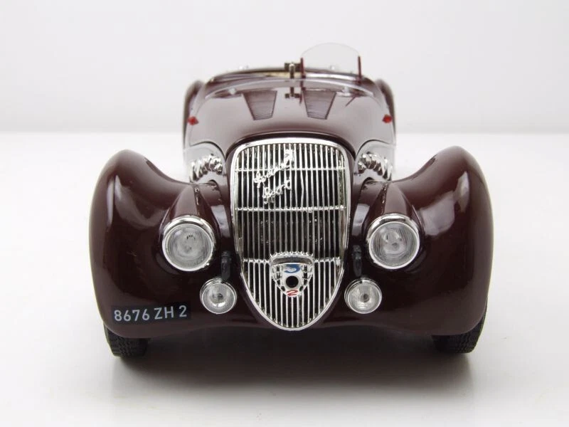 Peugeot 302 Darl Mat 1937 Roadster Dark Red Norev 184695 1:18 Darl'Mat - Image 3 of 4