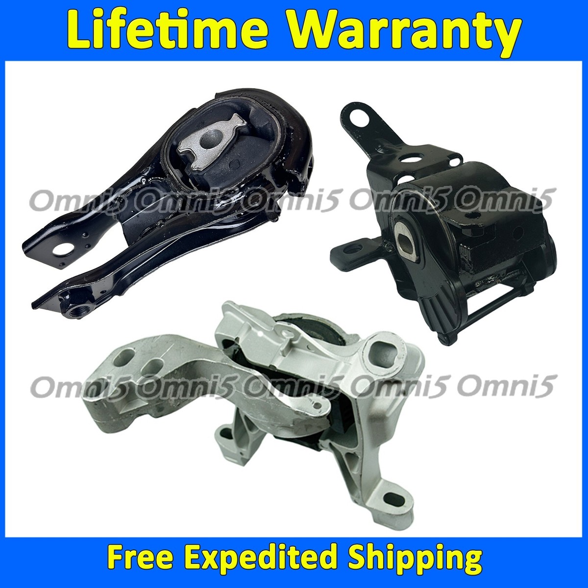 K3904 Engine Motor & Transmission Mount Set 3pc For 2018-2021