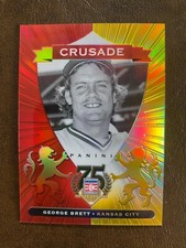 2014 Panini 75th Anniversary George Brett Red Crusade #d /75 HOF