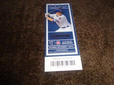 CUBS~2017 TICKET STUB 9/9/17 VS BREWERS~Rob Zastryzny FIRST MLB HIT