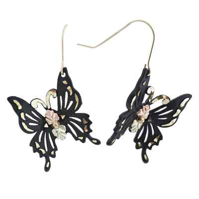 Black Hills Ohrringe gold pulverbeschichtet Schmetterling
