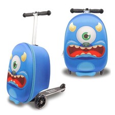 Kids Scooter With Suitcase, Cabin Approved Travel Luggage Bag Unisex Ride On UK