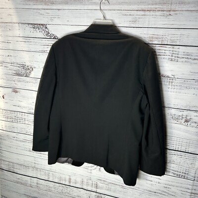 Vintage 90s Christian Dior Black Wool Tuxedo Jacket 1-Button