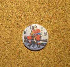 NHL ATG Button Magnet #9 Maurice Rocket Richard (Montreal Canadiens)