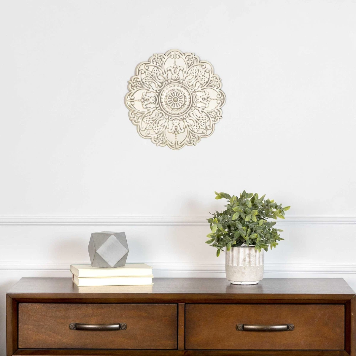 Top more than 163 distressed white medallion wall decor latest