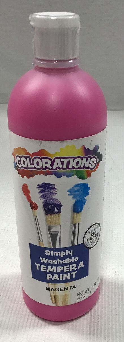 Lot Of 6 Colorations Simply Washable Tempera Paint Rainbow Plus 16 Oz Each