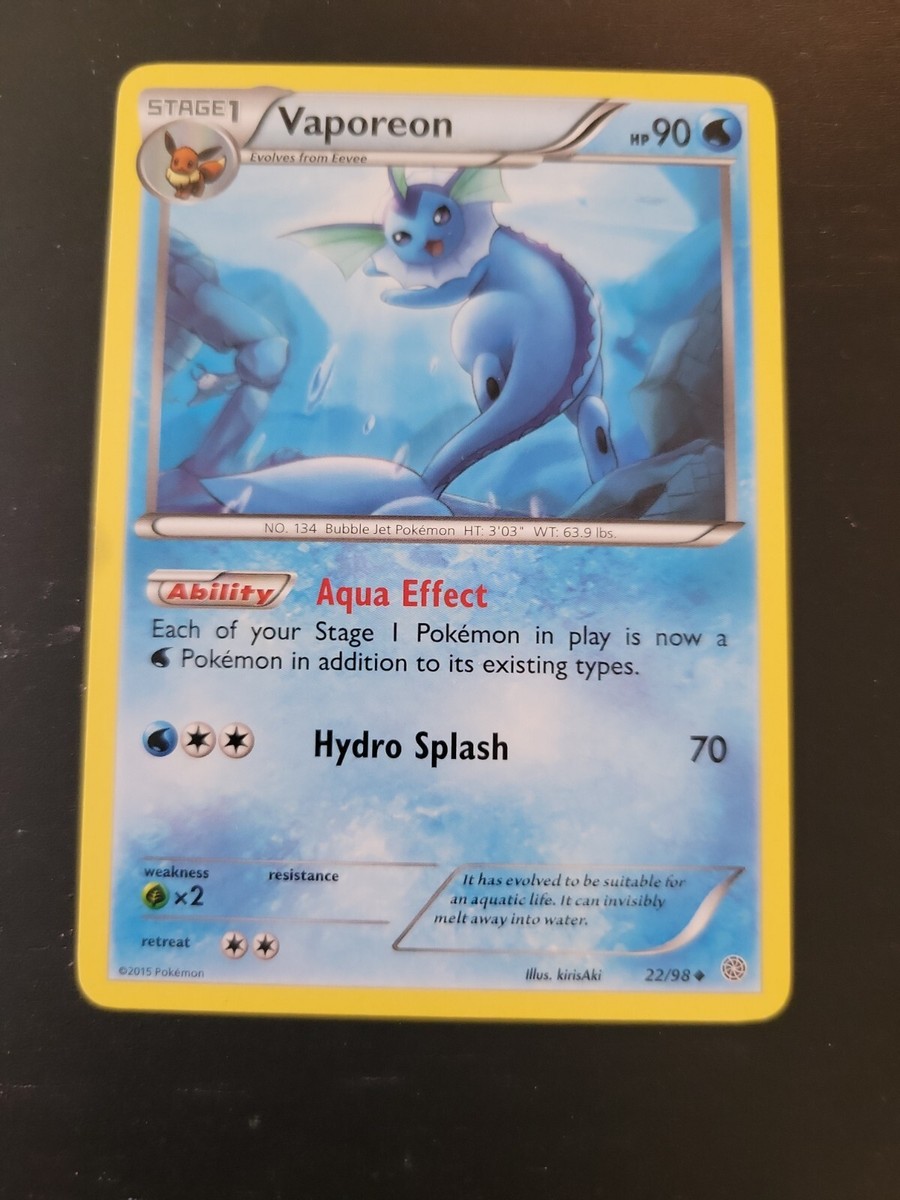 Pokemon TCG Card 2015 Ancient Origins - Vaporeon 22/98 | eBay