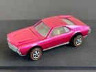 Vintage Hot Wheels Redline 1969 RESTORED Hot PINK Custom AMX - CAP Tires, NICE!