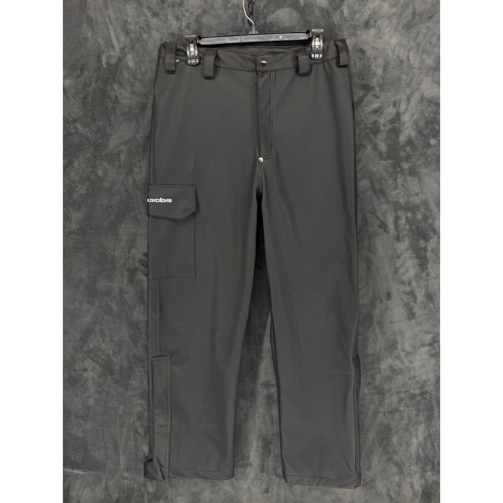 Grundens Rain Pants Mens XS Black Waterproof Fishing Cargo Work Trousers 210467