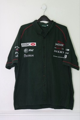 Jaguar Racing Pit Crew Herren Shirt XL Grün Kurzarm HSBC F1 Motorsport