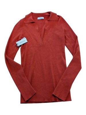Aritzia Babaton Mcsweeney Sweater Womens Medium Flambeau Red Knit Pullover New