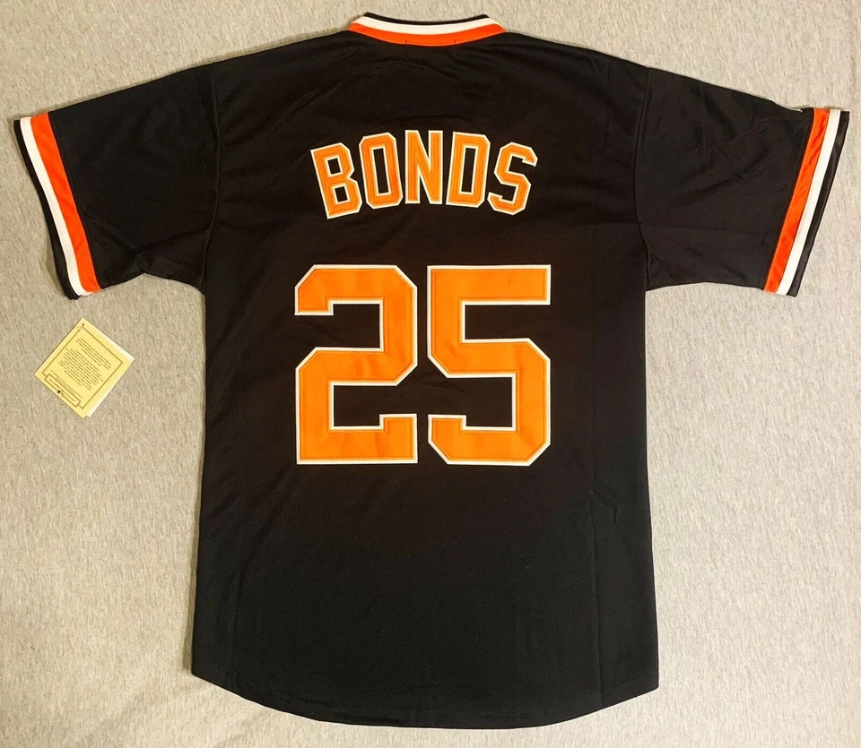 Camiseta deportiva negra clásica Barry Bonds 1995 de los Gigantes de San Francisco Foto 2 de 4