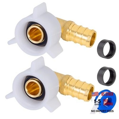 PEX 1/2'' x 1/2'' NPT Female Threaded Swivel Elbow NPSM Brass 2PCS 1/2'' Elbow