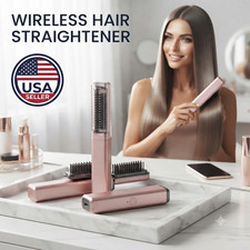 Mini Wireless Hair Straightener Comb USB Rechargeable Mini Curling Iron Styler