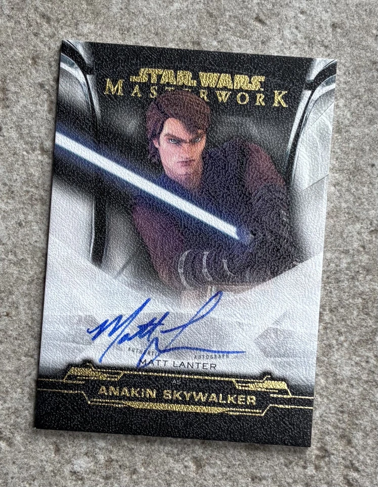 2019 Star Wars Masterwork Matt Lanter As Anakin Skywalker Canvas Auto 10/25 - Image 3 of 4