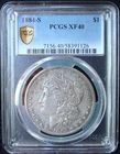 1884-S Morgan Silver Dollar - PCGS XF 40 - Gold Shield