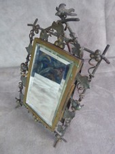 ORIGINAL CADRE ANCIEN, avec miroir et PHOTO (derrière le miroir).