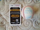 Duke Snider Ron Santo Randolph signed baseball ball autograph JSA cert BAT