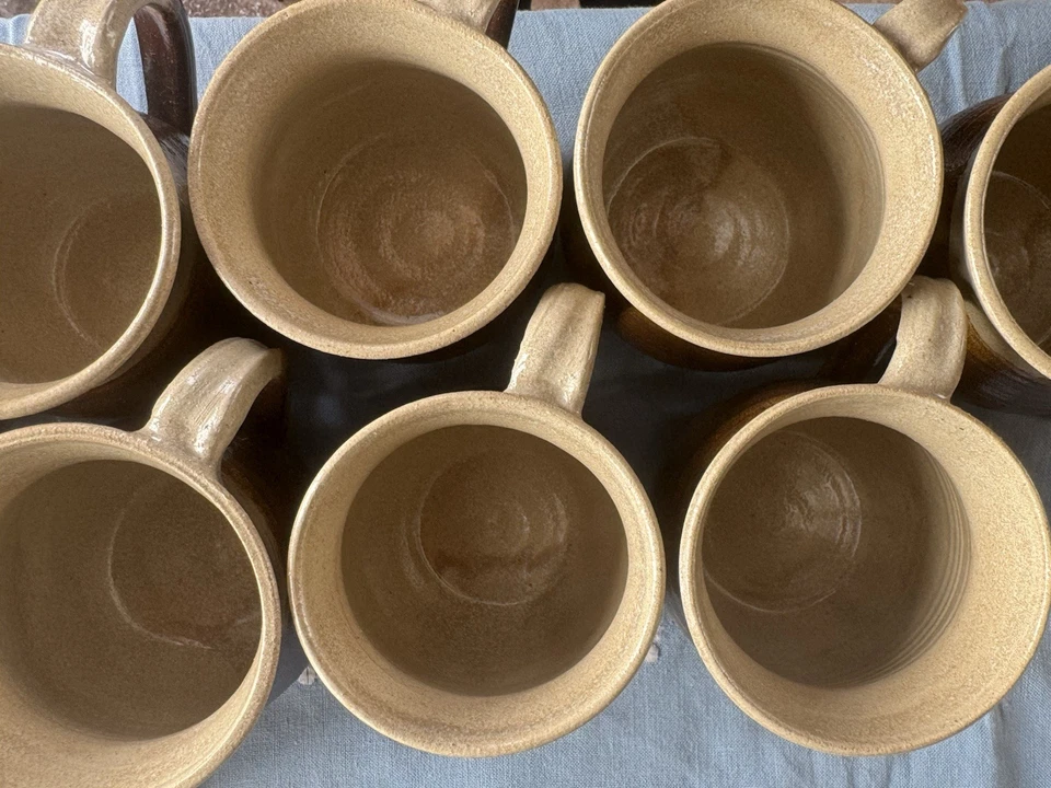 Керамические кружки ручной работы Lala&Jim — набор из 11, деревенский коричневый и бежевый - Изображение 2 из 2