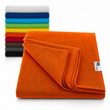 Image of Orange Cotton Throw Blanket 130x220cm Sofa Cover Durable | Pet Friendly Recycled