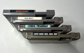 Nintendo NES Game Lot Dirty Harry Duck Hunt Super Mario Brothers Cobra Triangle