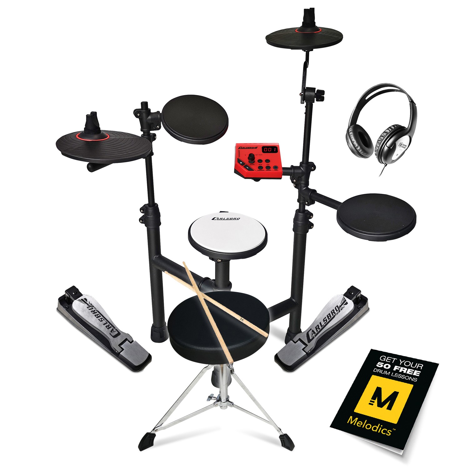 Carlsbro Club 100 Children's Electronic Drum Kit - Fun & User-Friendly Design