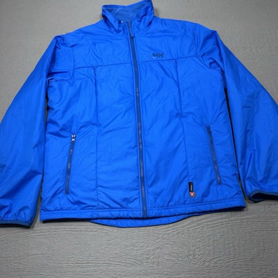 Helly Hansen Jacket Mens Large Blue H2 Flow Breathable Full Zip Outdoor Hiking