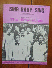 Sing Baby Sing The Stylistics Vintage Sheet Music