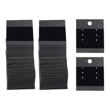 120 Pcs Black Velvet Earring Display Cards, Plastic Earring Card Holder for J...
